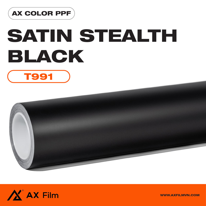 AX COLOR PPF T991 SATIN STEALTH BLACK - XÁM MỜ ĐEN