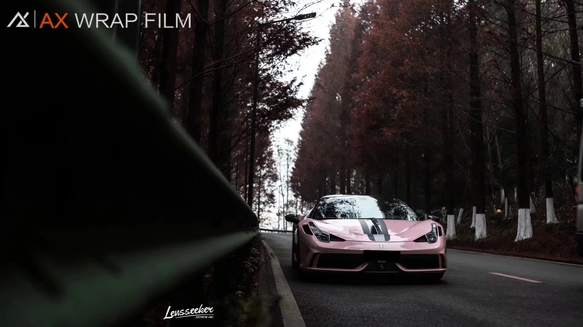 AX PPF/WRAP FILM ULTRA GLOSS SAKURA PINK – HỒNG SAKURA SIÊU BÓNG FERRARI 458 SPECIALE