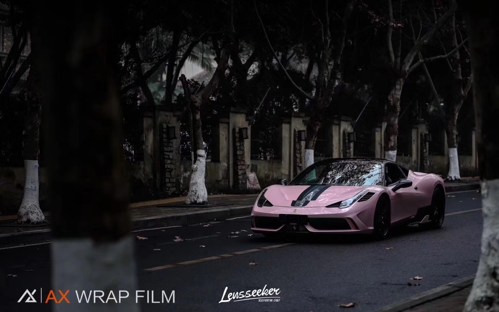 AX PPF/WRAP FILM ULTRA GLOSS SAKURA PINK – HỒNG SAKURA SIÊU BÓNG FERRARI 458 SPECIALE