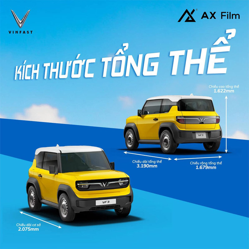 kích thước xe vf3