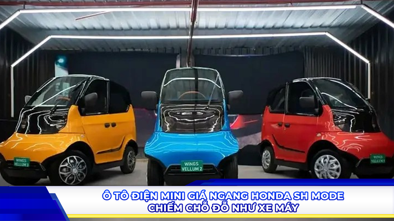 Ô tô điện mini giá ngang Honda SH Mode, chiếm chỗ đỗ như xe máy